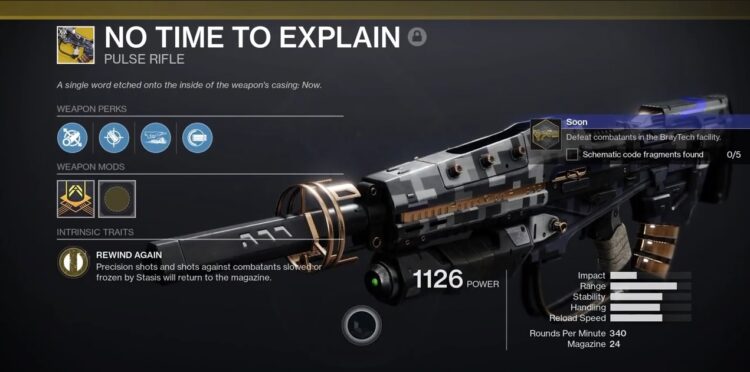 Destiny 2: Beyond Light – How to obtain the No Time to Explain Exotic Pulse Rifle and also finish the Catalyst