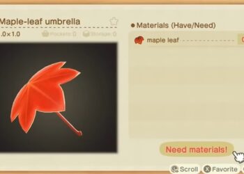 Animal Crossing: New Horizons – Maple Leaf dish listing