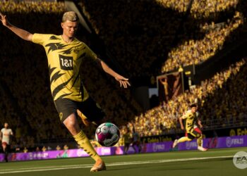 Players on next-gen FIFA 21 have muscly upper legs as well as the sphere crushes when you kick it
