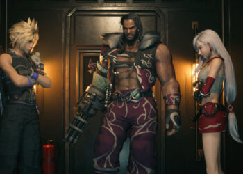 Barret obtains a Yoshitaka Amano-styled overhaul in this Final Fantasy 7 Remake mod