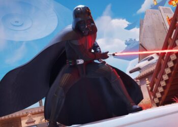 rewrite this title to be trendy and engaging Fortnite's now letting people squad up with a Darth Vader AI chatbot for, sigh, reasons, so of course streamers have already made it swear and talk about boobs